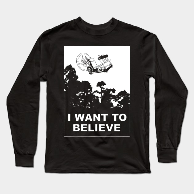 I Want to Believe in Time Machine Long Sleeve T-Shirt by Titius
